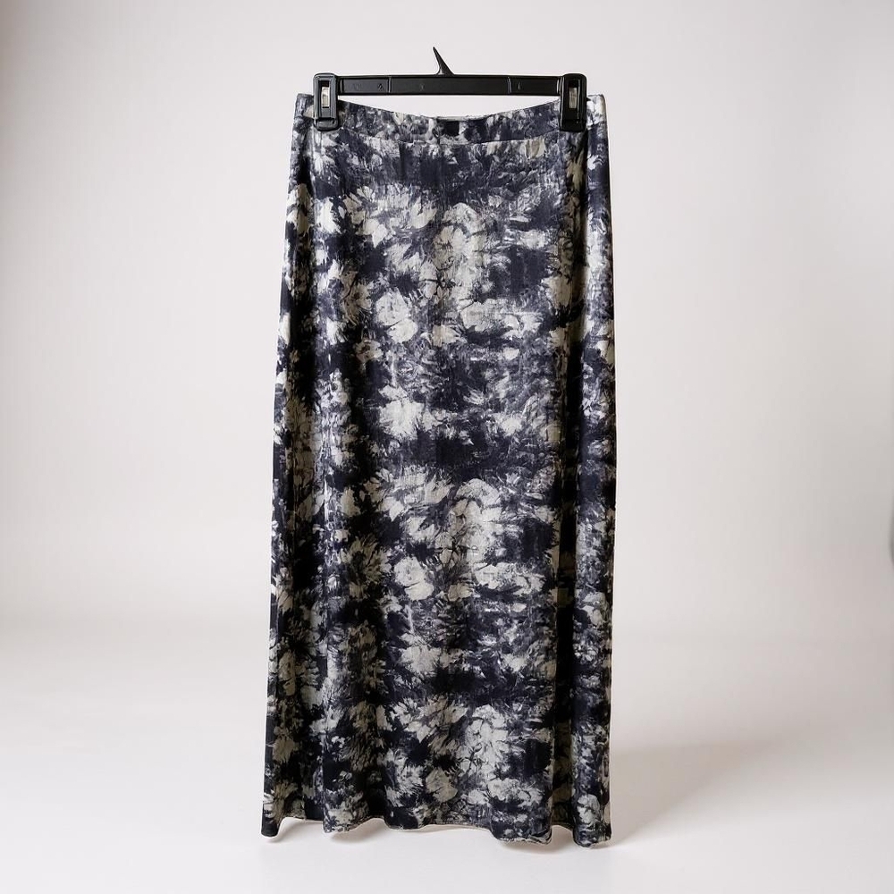 MICHAEL Michael Kors Black and Gray Maxi Skirt A-line